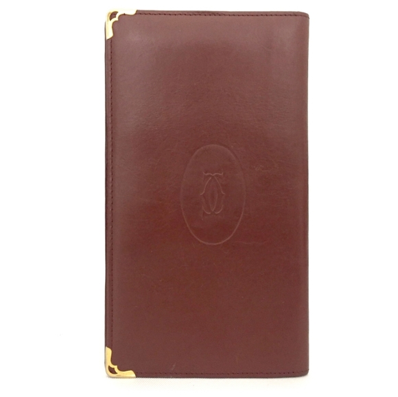 MUST DE CARTIER BORDEAUX LONG BIFOLD WALLET A2396 - Picture 13 of 13